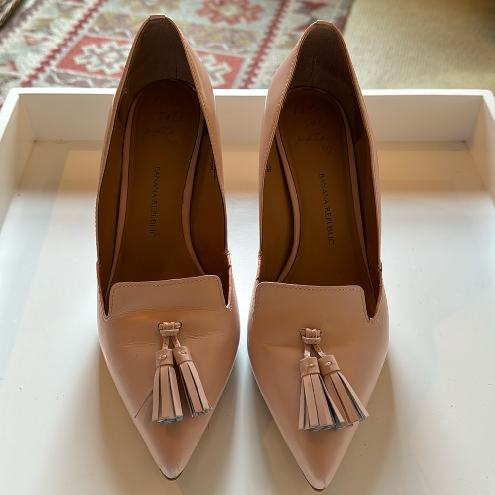 BR Light Pink Tassel Pumps